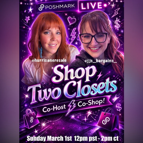 **LIVE** Come Hang Out And Shop Two Wonderful Closets Sunday March 1st 12pm pst - Picture 2 of 3